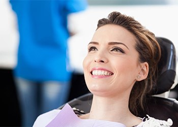 woman in dental chair