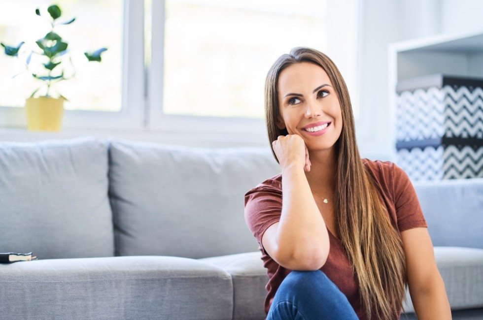 Woman with gorgeous smile