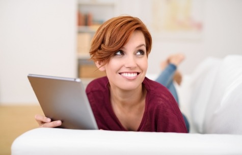 Woman with healthy teeth and gums