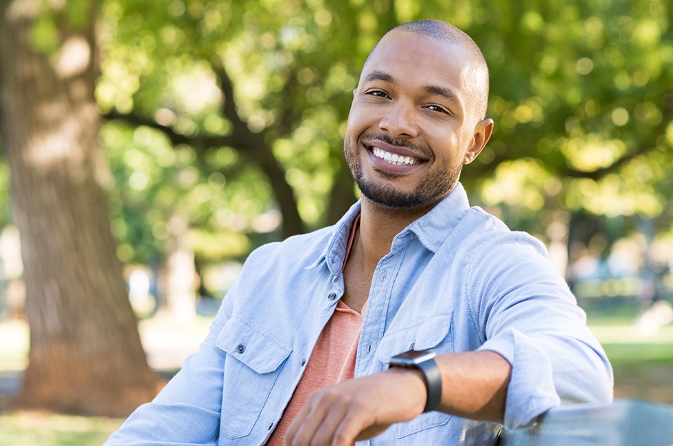 Man with brilliant white smile