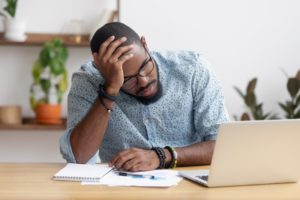 Stressed or depressed man should see his Midland dentist