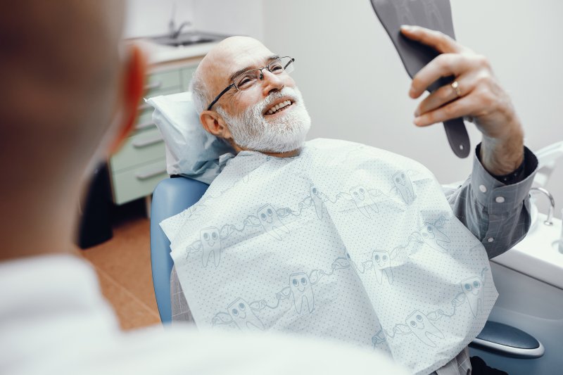 Patient at dentist in Midland