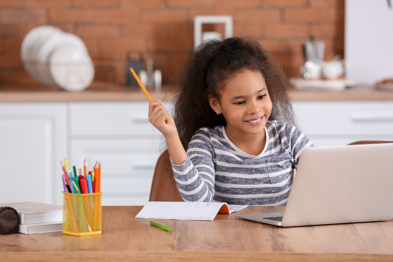 Child studying